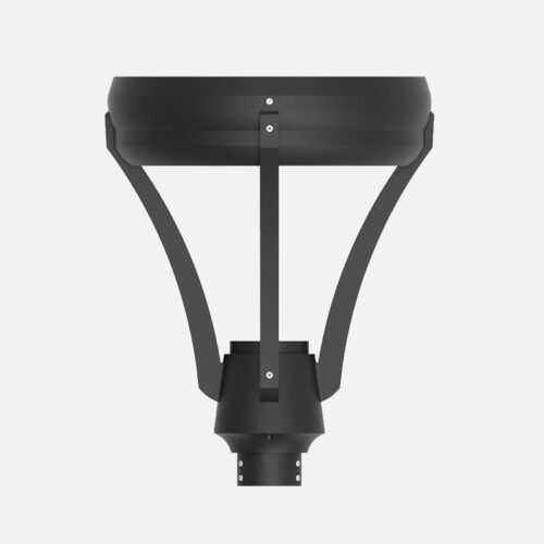 The H-01S is a solar LED modern post top luminaire.