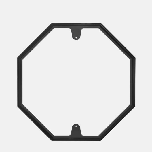 A hexagonal street sign trim